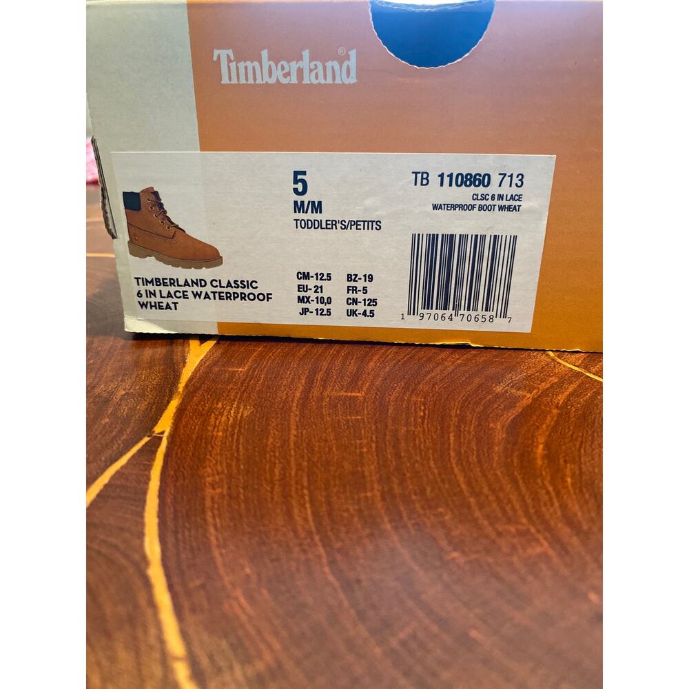 Timberland Classic 6 IN Lace Waterproof Toddler Boots SZ 5M - Picture 6 of 6